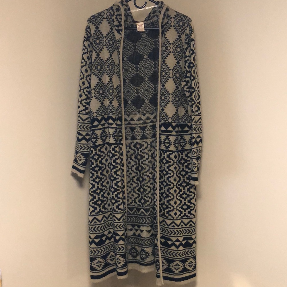 Printed sweater/shawl